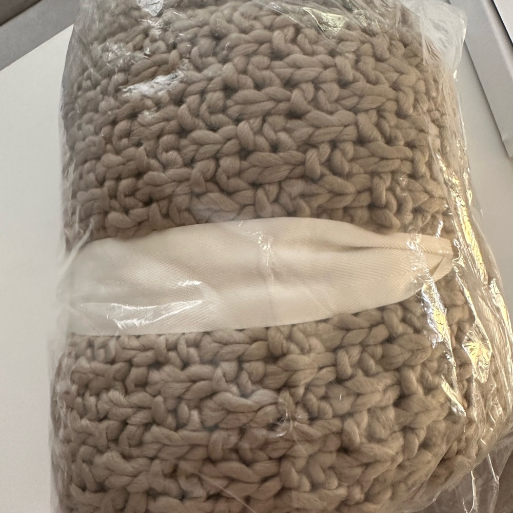 NWT Threshold with Studio McGee Knit Throw Tan 50 x 60 - Picture 2 of 5